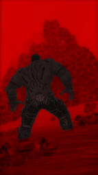 The Crimson Sea. He emerged from it every day, only to sink back into it during the moments that could be called "sleep". In it, he saw them all: those he killed, and those that died to make him into what he is. He fights them, even in his dreams.